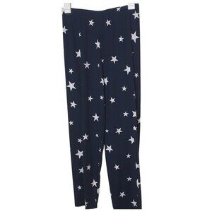 Bobbie Brooks Womens Star Pajama Pants M Blue Navy Sky Comfy Lounge PJ Casual